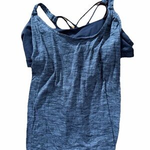 Lululemon Strappy Back Athletic Tank Top Built-In Bra Women’s Size 4 Yoga